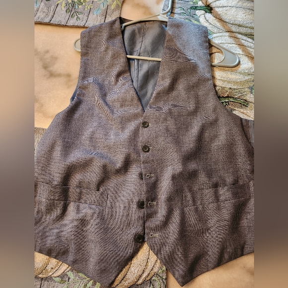 Lot of 3 hand tailored in Korea men's Vintage 80's vests - Picture 3 of 7